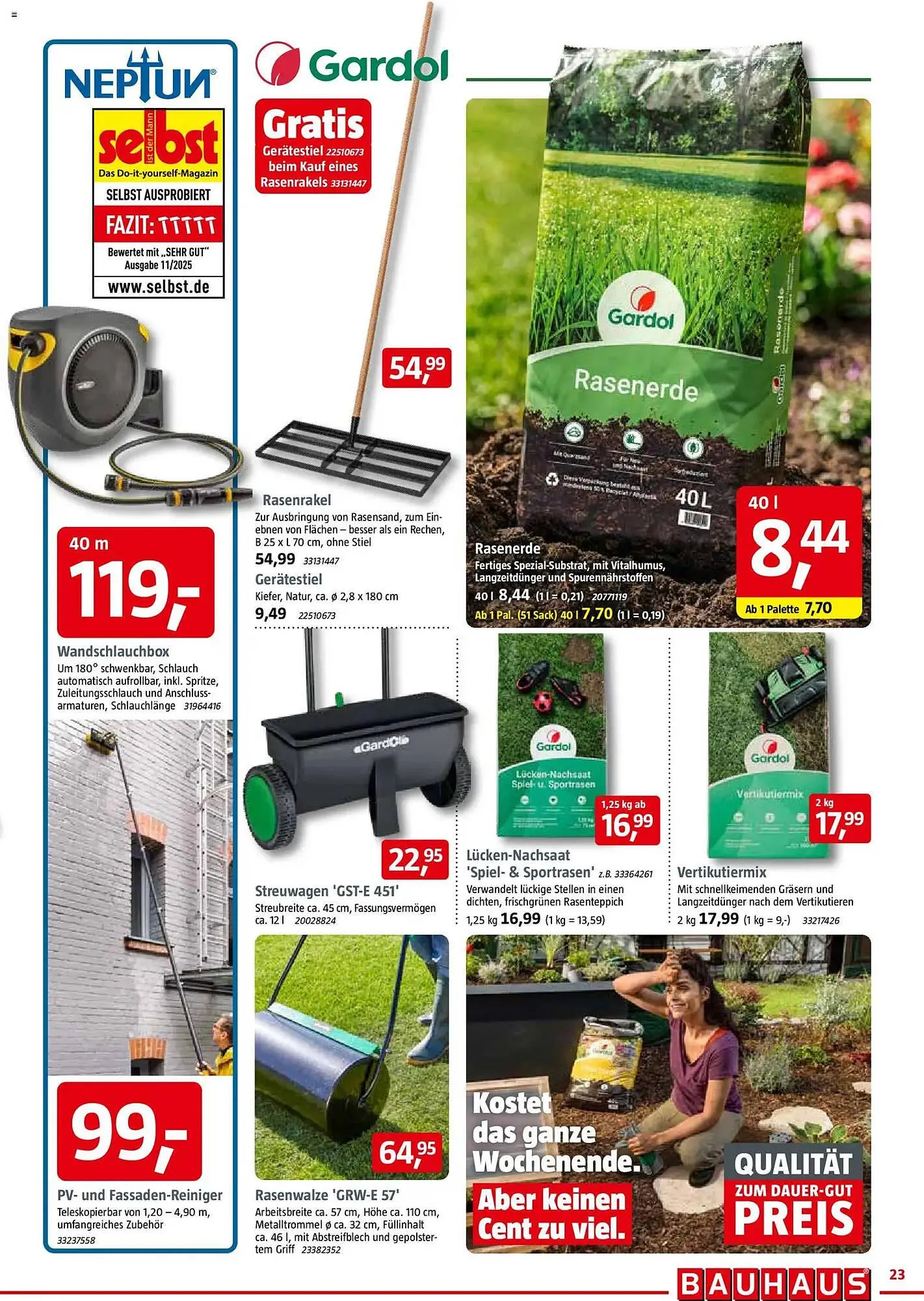 Bauhaus Prospekt von 28. März bis 11. April 2026 - Prospekt seite 23