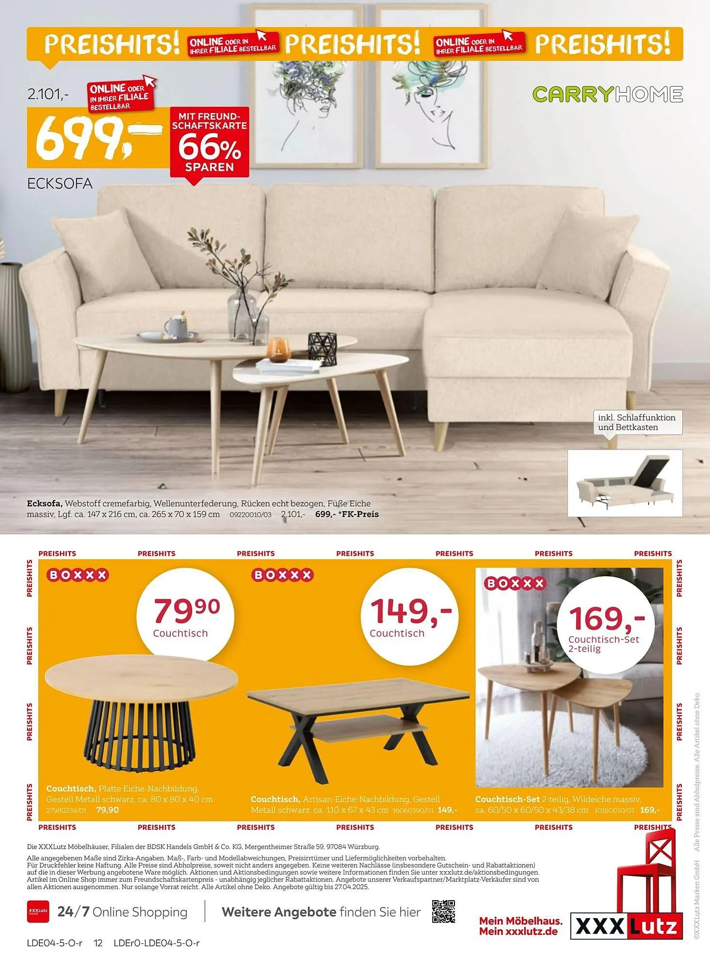 XXXLutz Prospekt von 14. April bis 28. April 2025 - Prospekt seite 12