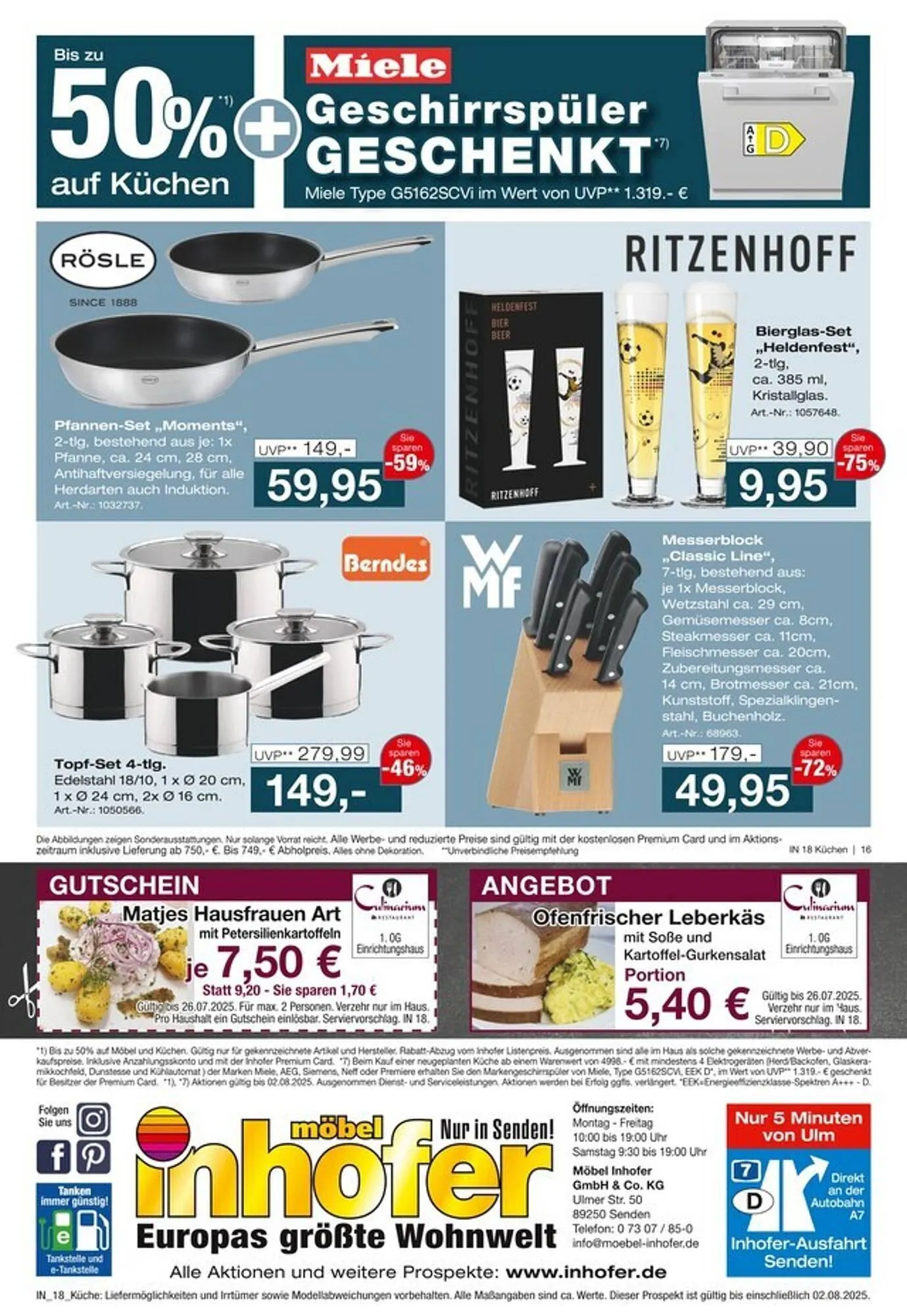 Möbel Inhofer Prospekt von 26. Juni bis 2. August 2025 - Prospekt seite 16