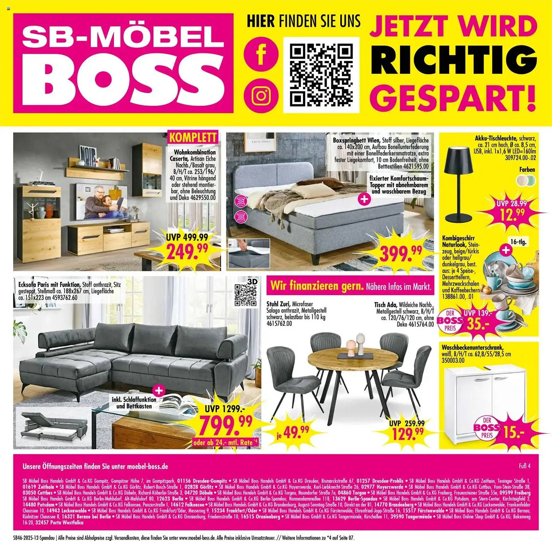 Möbel Boss Prospekt von 8. November bis 14. November 2025 - Prospekt seite 12