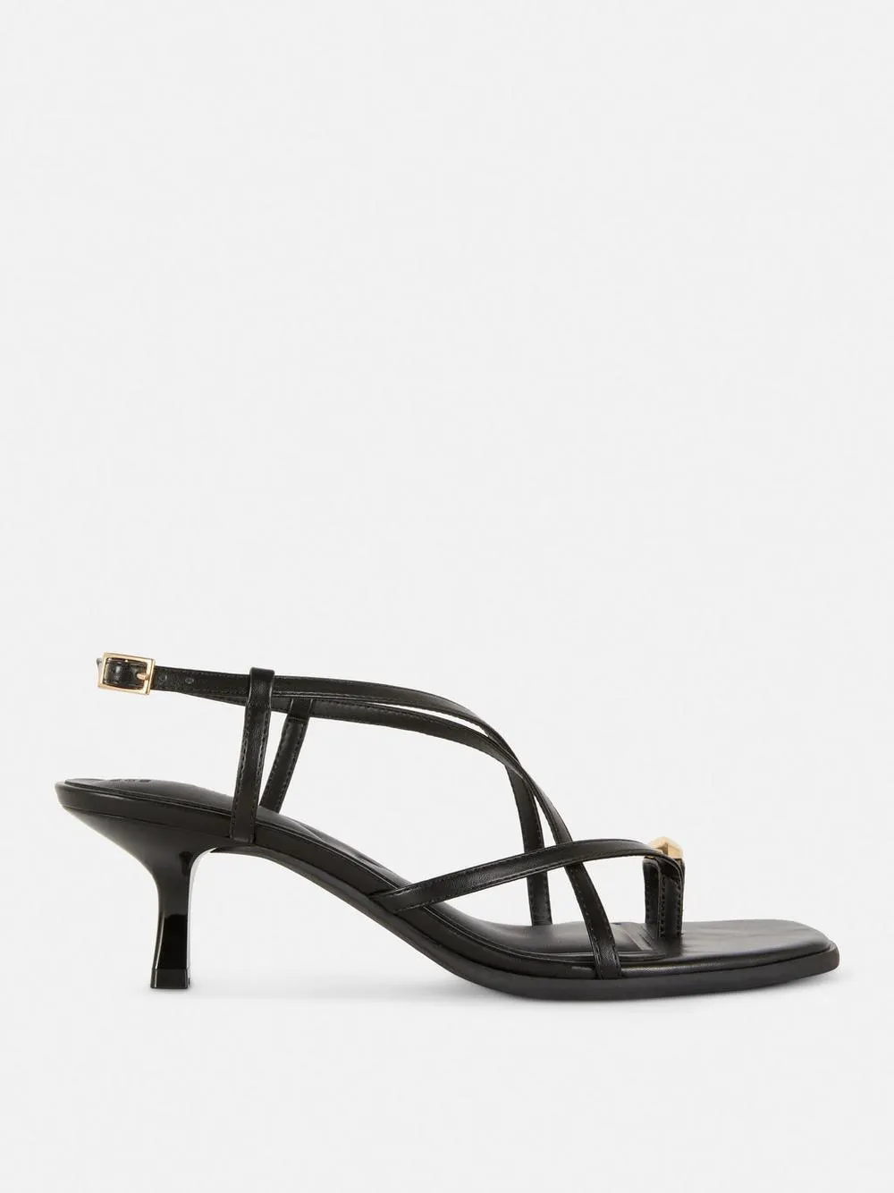 Riemchensandaletten mit Metallapplikation