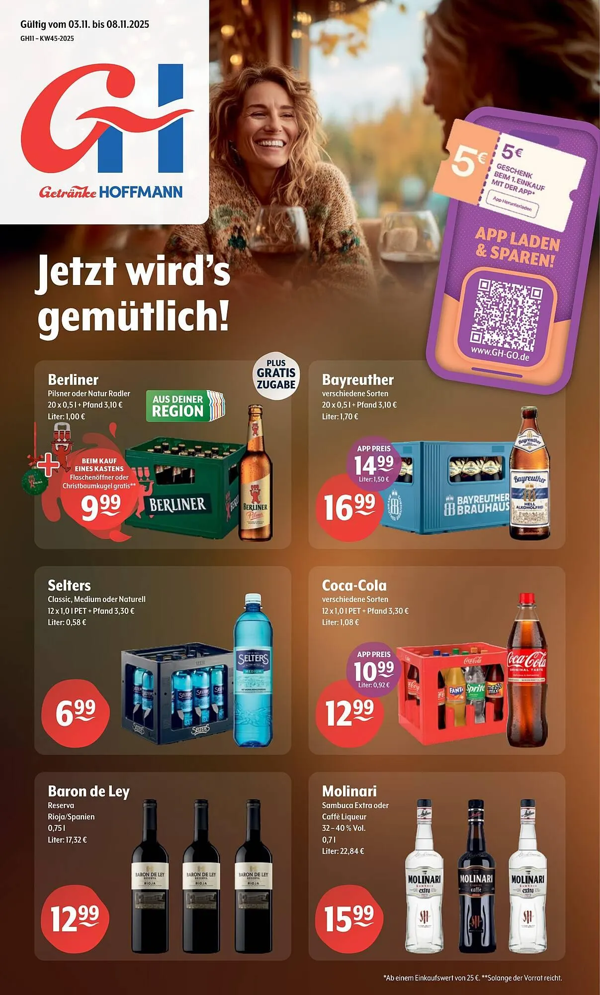 Getränke Hoffmann Prospekt von 3. November bis 8. November 2025 - Prospekt seite 1