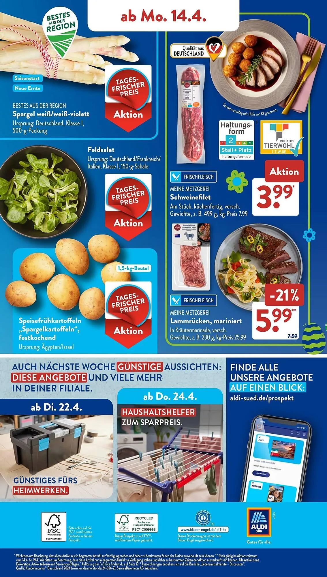 Aldi Süd Prospekt von 14. April bis 20. April 2025 - Prospekt seite 19