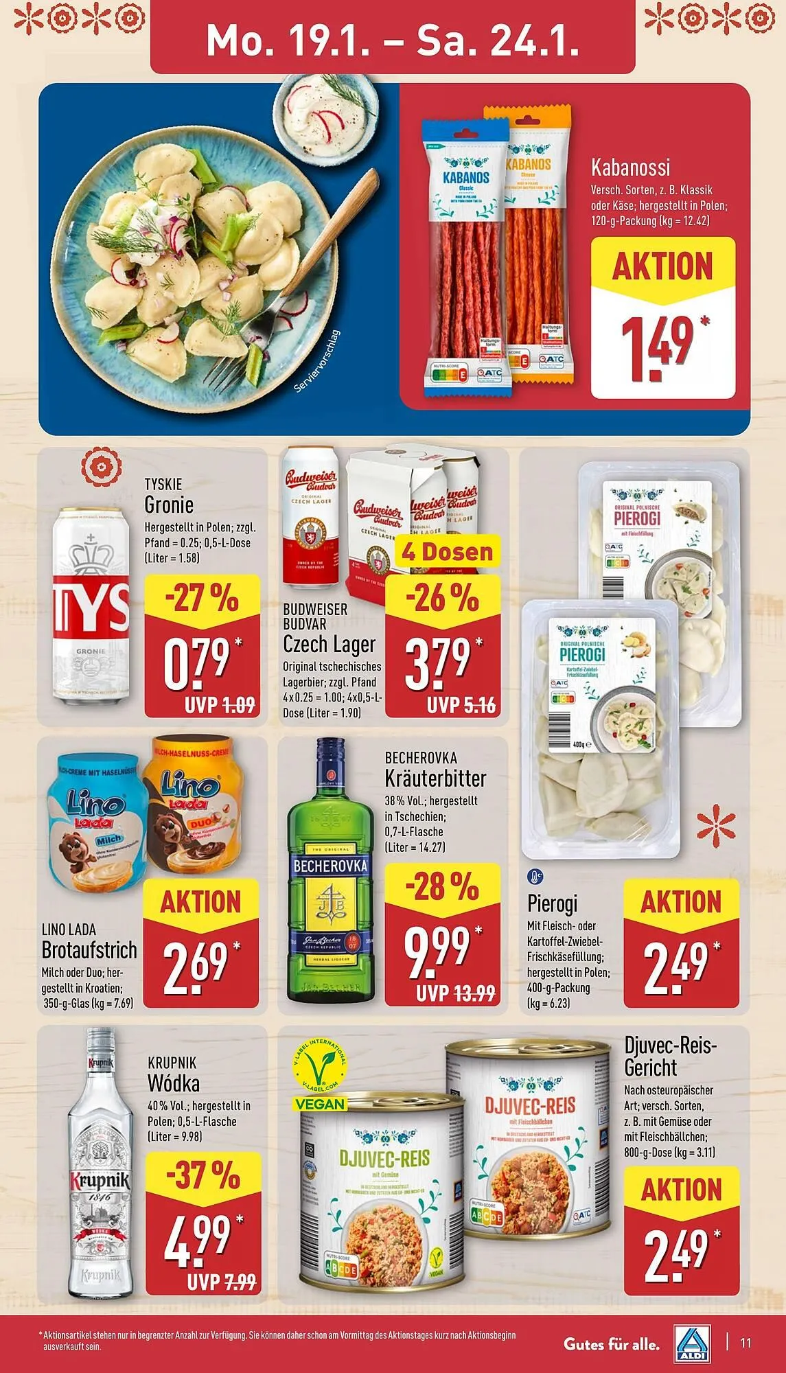 Aldi Nord Prospekt von 19. Januar bis 24. Januar 2026 - Prospekt seite 11