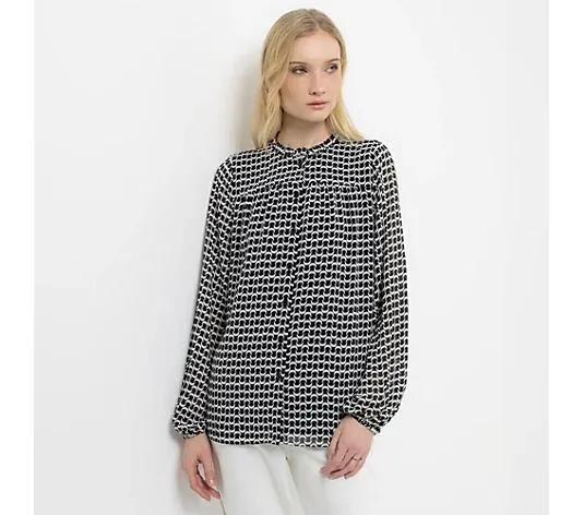 Wählen Sie Ihre Variante: STEFFEN SCHRAUT Bluse Java Stehkragen gefütterter Body leger weit