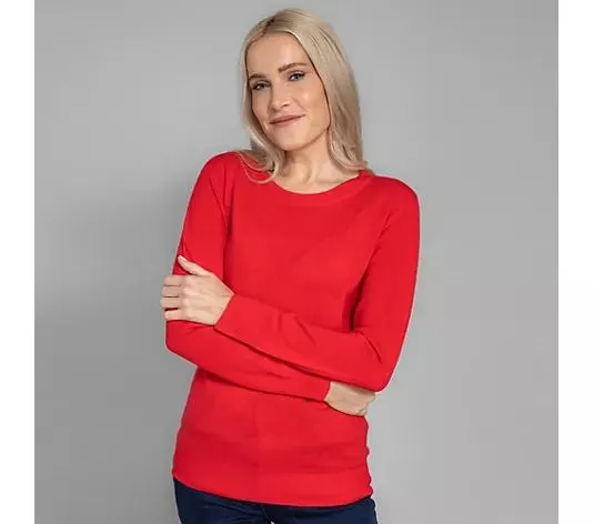 Wählen Sie Ihre Variante: CASHMASOFT Pullover Cashmeregriff Rundhalsausschnitt mit Strukturdetails