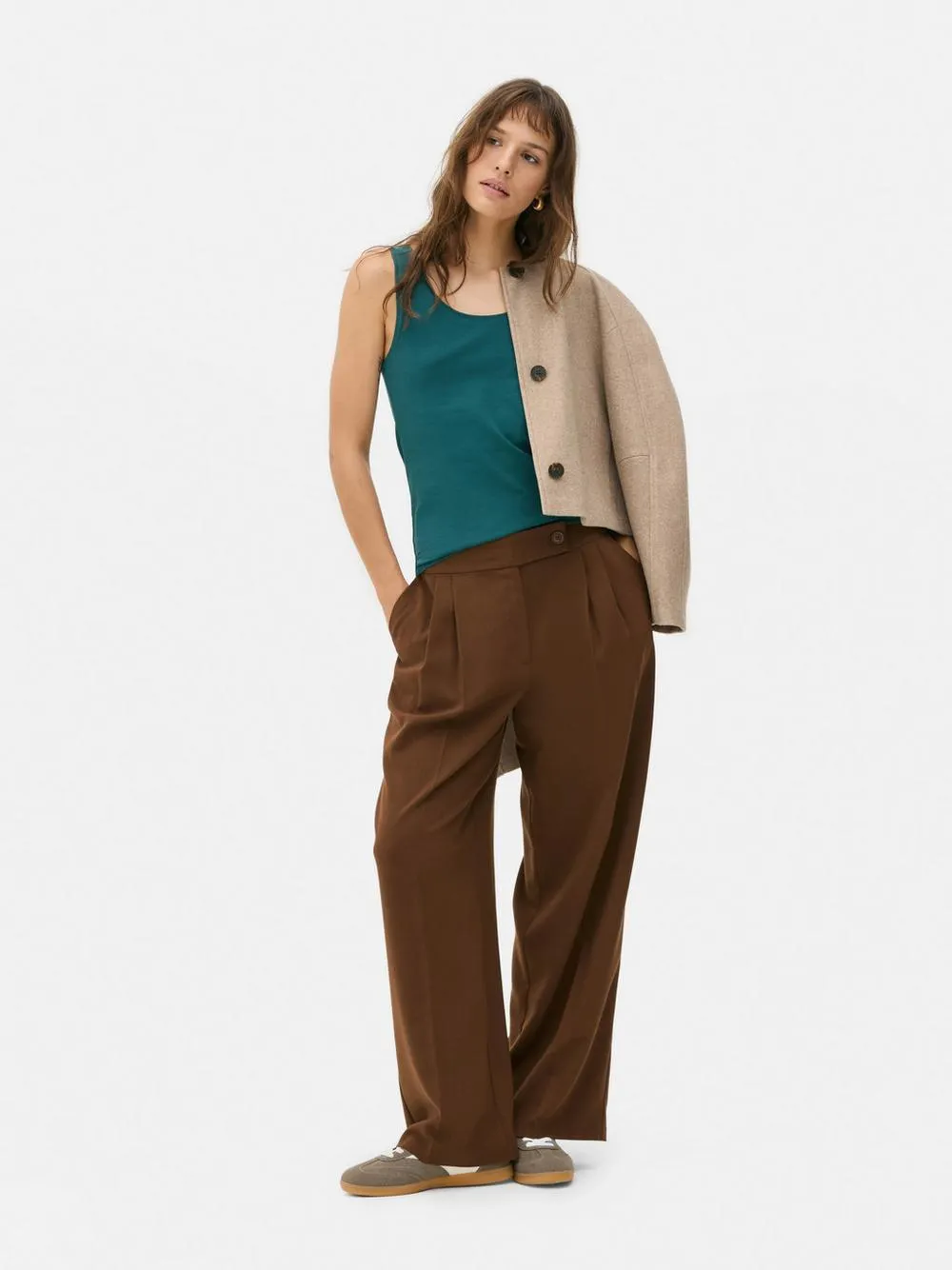Ärmelloses Stretch-Top mit U-Ausschnitt