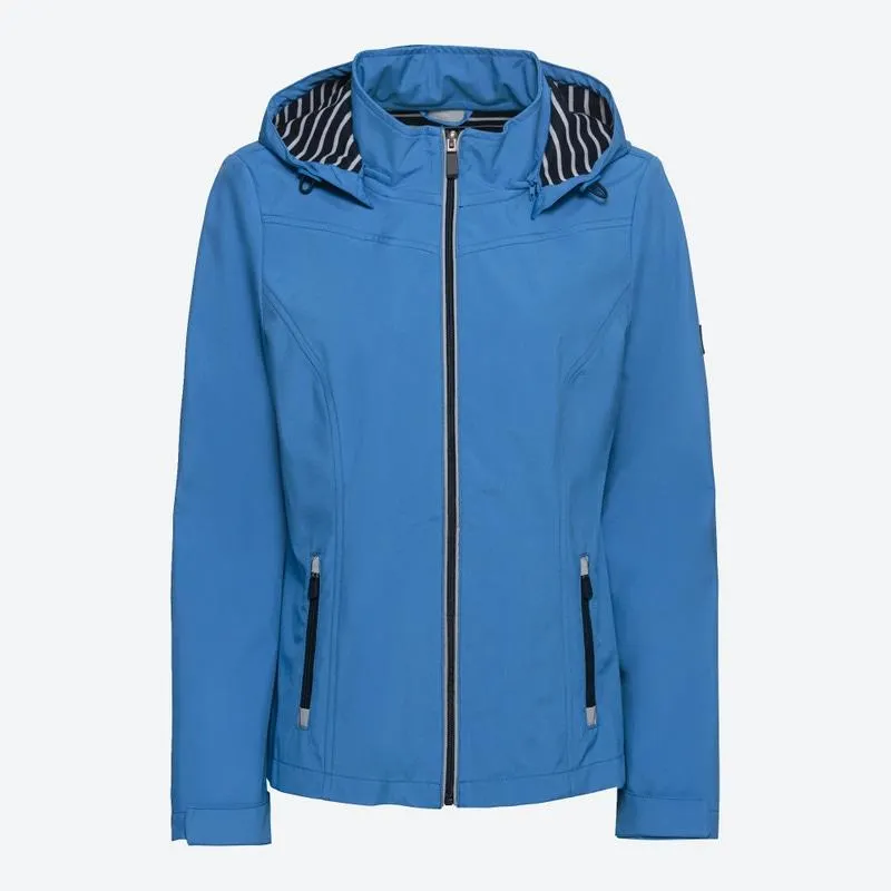 Damen-Softshelljacke mit abnehmbarer Kapuze