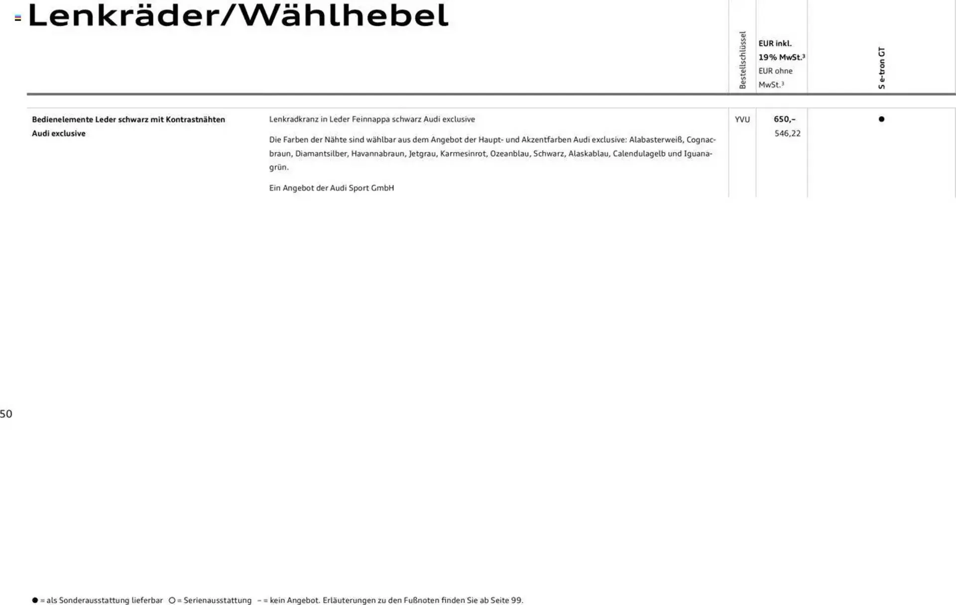 Audi Prospekt von 29. Januar bis 31. Dezember 2025 - Prospekt seite 50