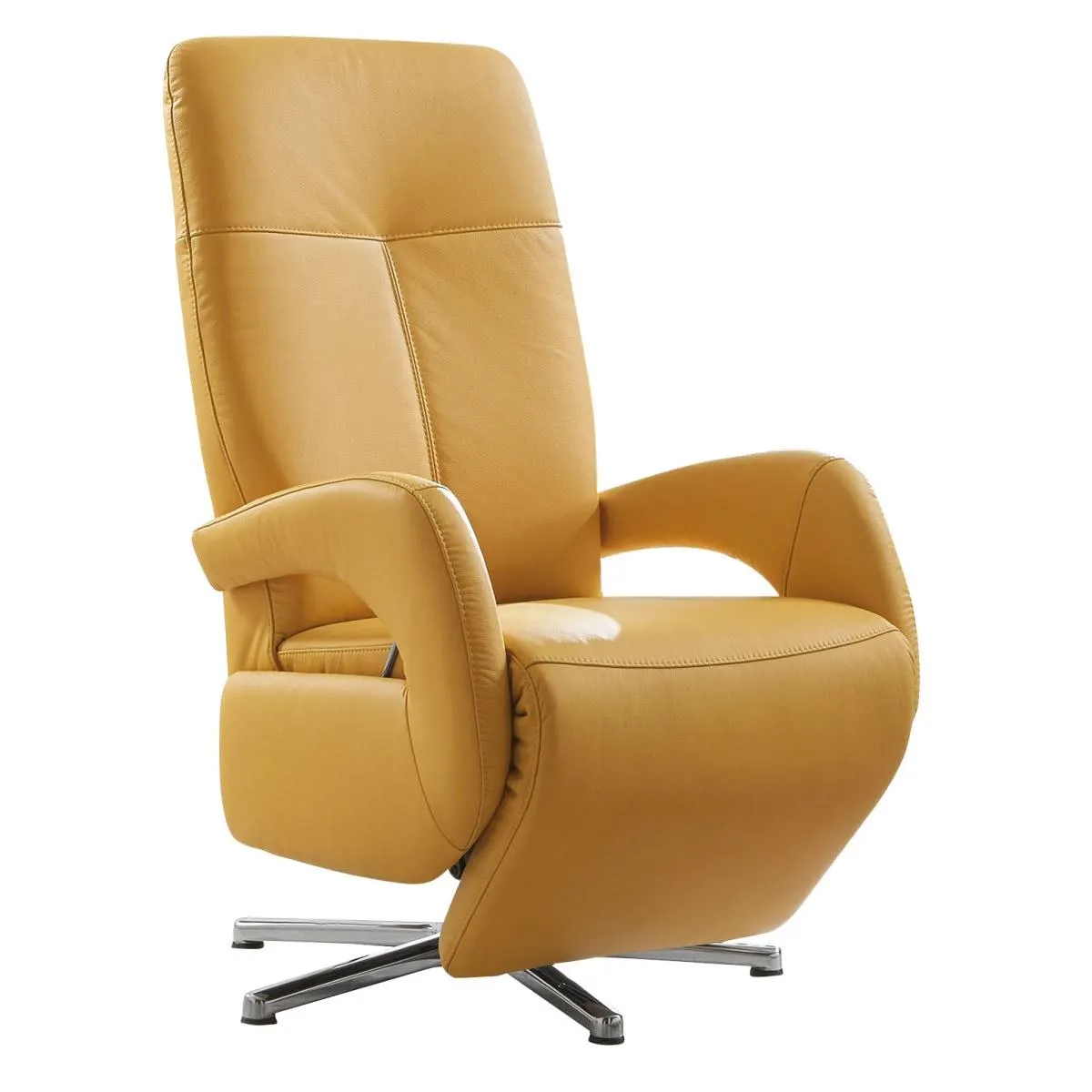 PURO Fernsehsessel CERGY M2-V5 Lederbezug curry
