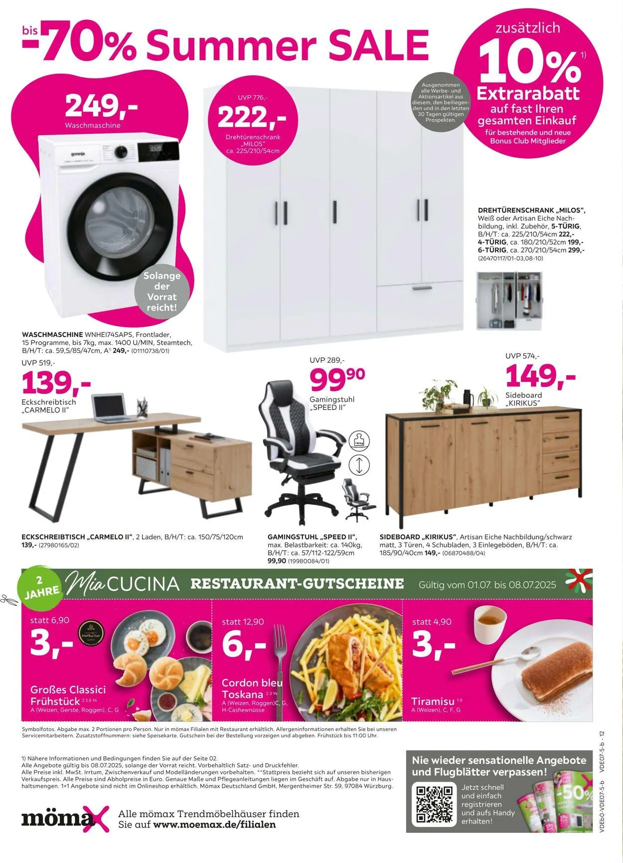 Mömax Aktueller Prospekt von 30. Juni bis 8. Juli 2025 - Prospekt seite 12