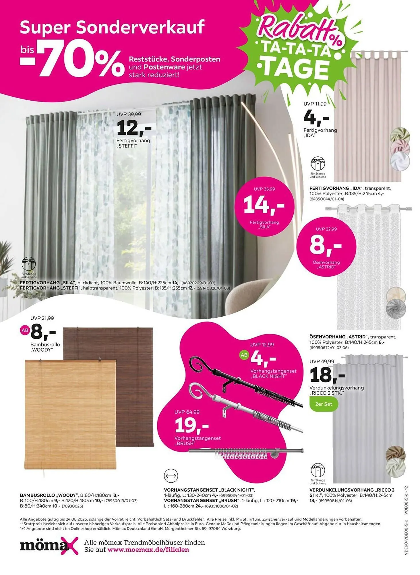 Mömax Prospekt von 12. August bis 24. August 2025 - Prospekt seite 12