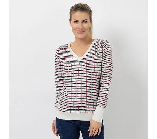 Wählen Sie Ihre Variante: CASHMASOFT Pullover V-Ausschnitt Cashmeregriff Karo-Jacquard