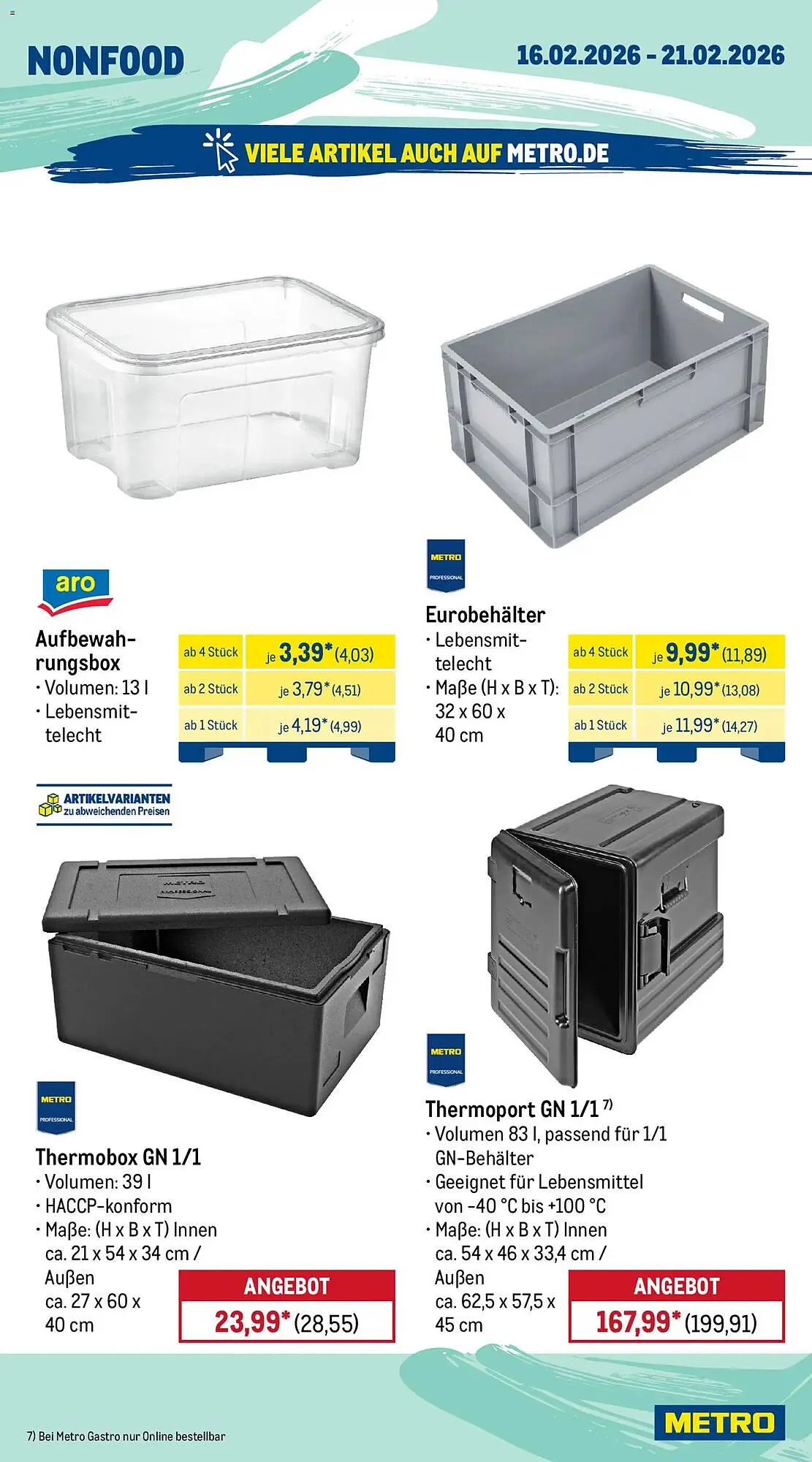 METRO Prospekt von 16. Februar bis 21. Februar 2026 - Prospekt seite 21
