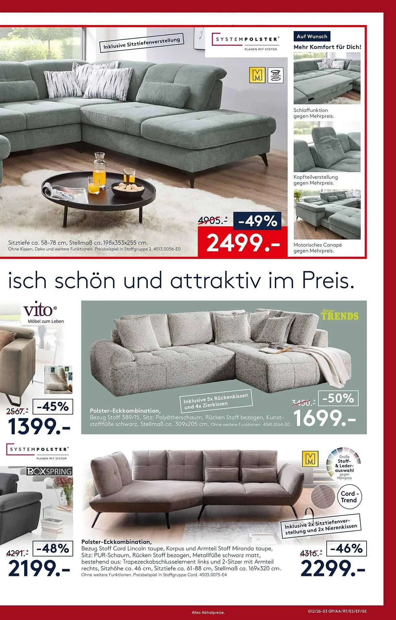 Möbel Rieger Prospekt von 26. März bis 9. April 2026 - Prospekt seite 3