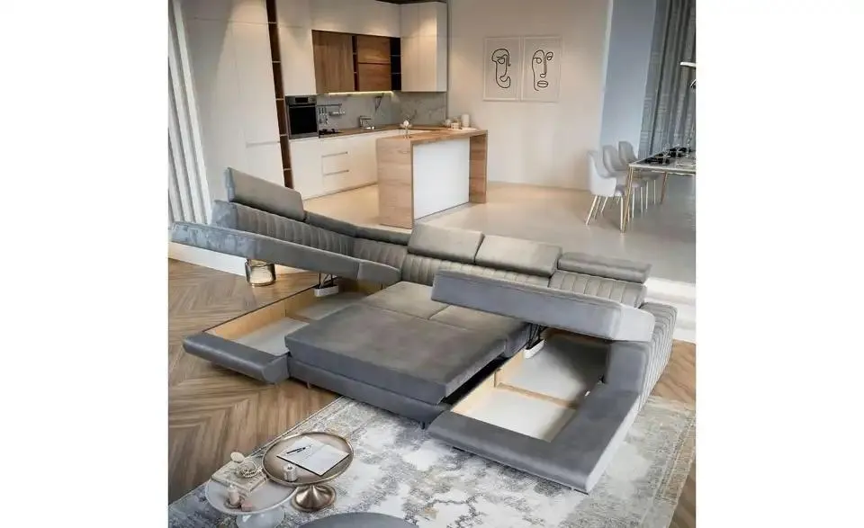 MASSENO Wohnlandschaft mit Schlaffunktion Siena