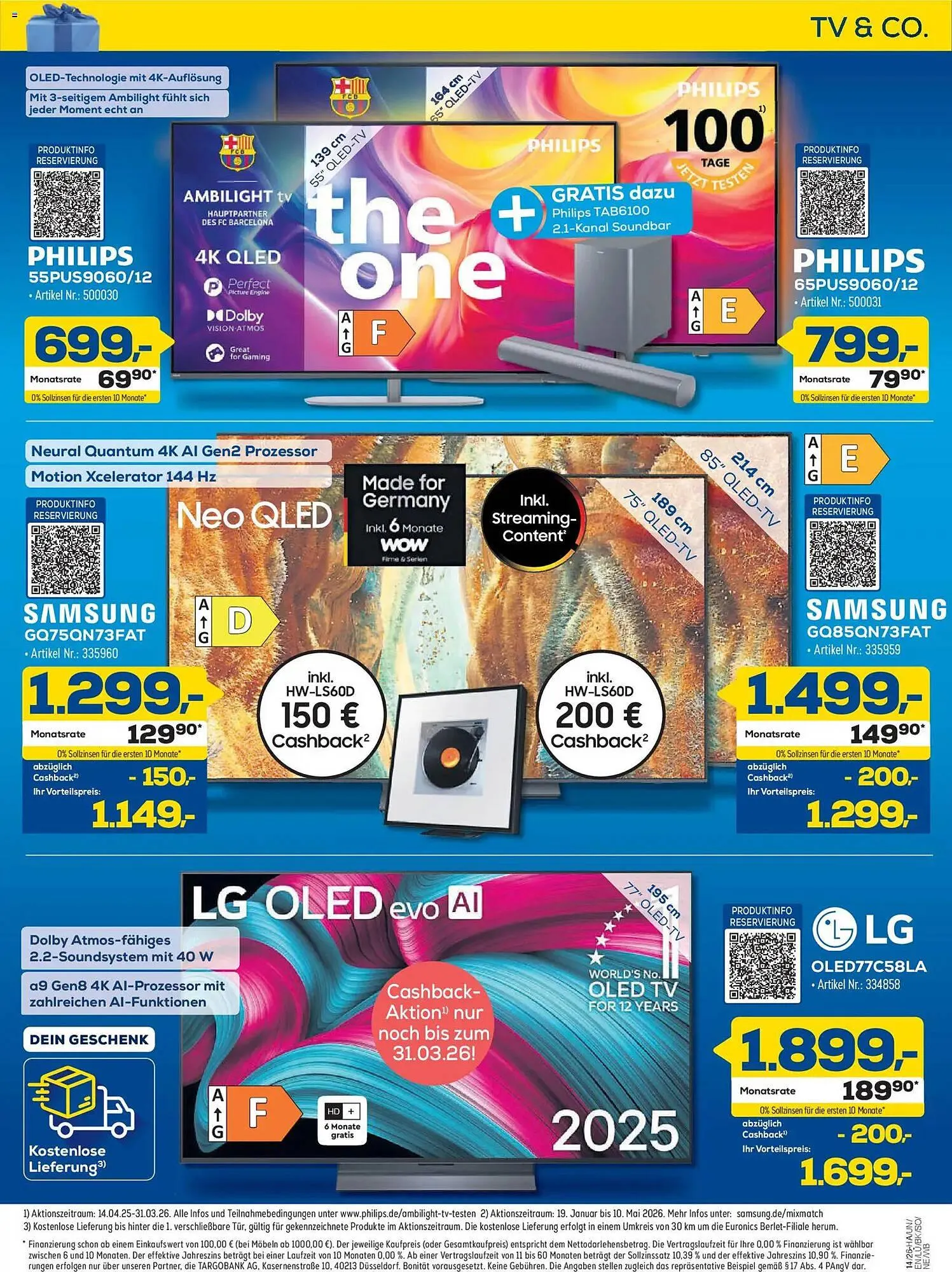 Euronics Berlet Prospekt von 26. März bis 4. April 2026 - Prospekt seite 18