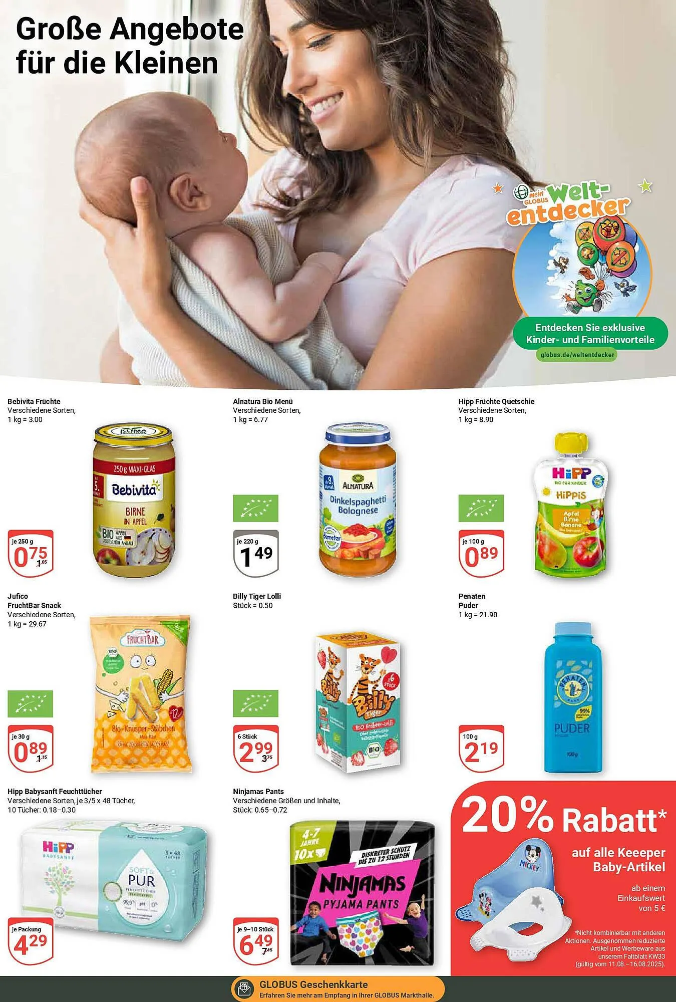 Globus Prospekt von 11. August bis 16. August 2025 - Prospekt seite 20