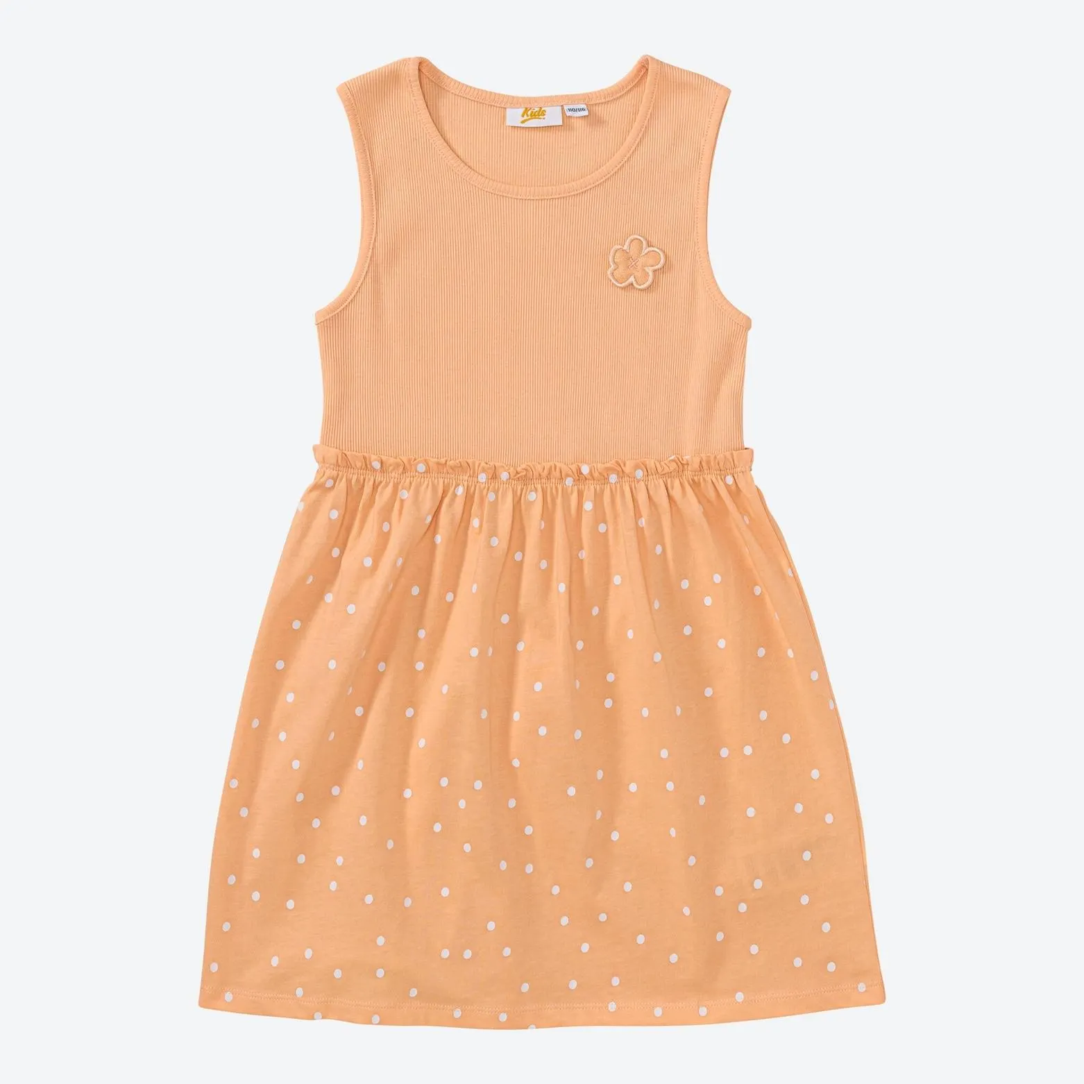 Kinder-Mädchen-Kleid mit Ripp-Detail