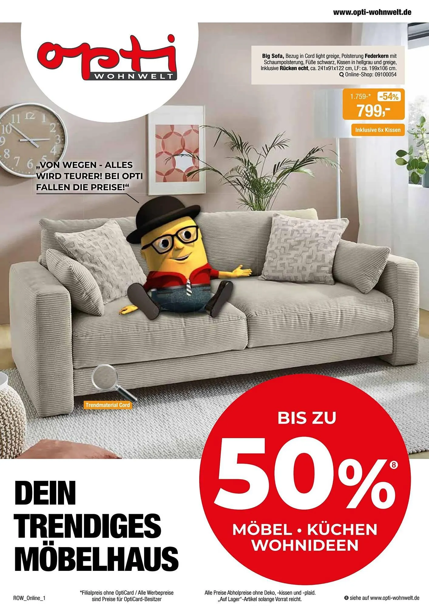 Opti Wohnwelt Prospekt - 1