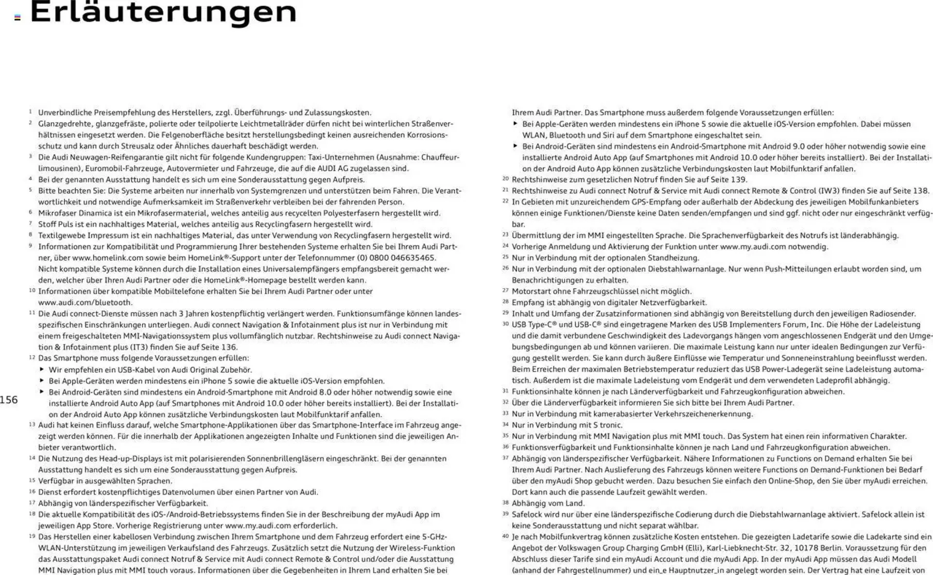 Audi Prospekt von 29. Januar bis 9. Januar 2026 - Prospekt seite 155