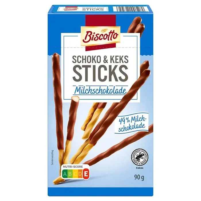 BISCOTTO Schoko & Keks Sticks 90 g, Milchschokolade