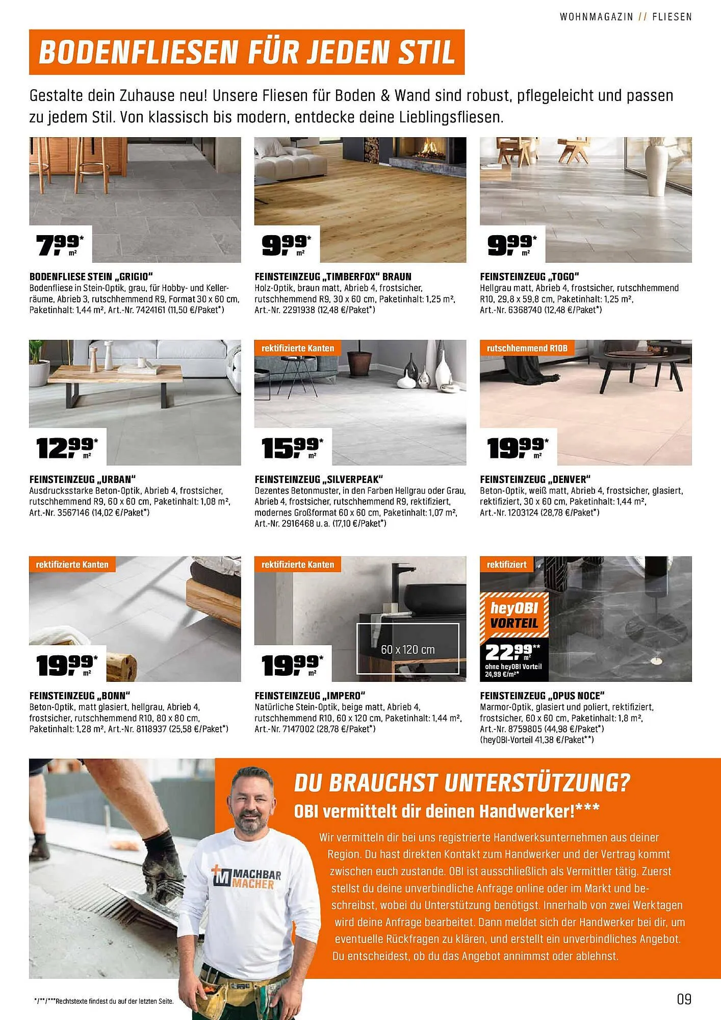 OBI Prospekt von 13. Oktober bis 1. Dezember 2025 - Prospekt seite 9