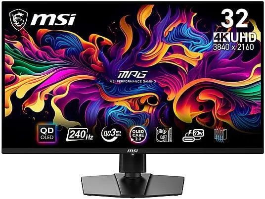 MSI MPG 321URX OLED-31,5"/GAM /OLED 4/240 HZ/ERGO 31,5 Zoll OLED 4K Monitor (0,03 ms Reaktionszeit , 240 Hz , 240 Hz nativ)