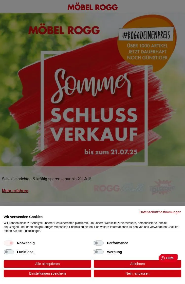 Möbel Rogg von 16. Juli bis 31. Juli 2025 - Prospekt seite 2