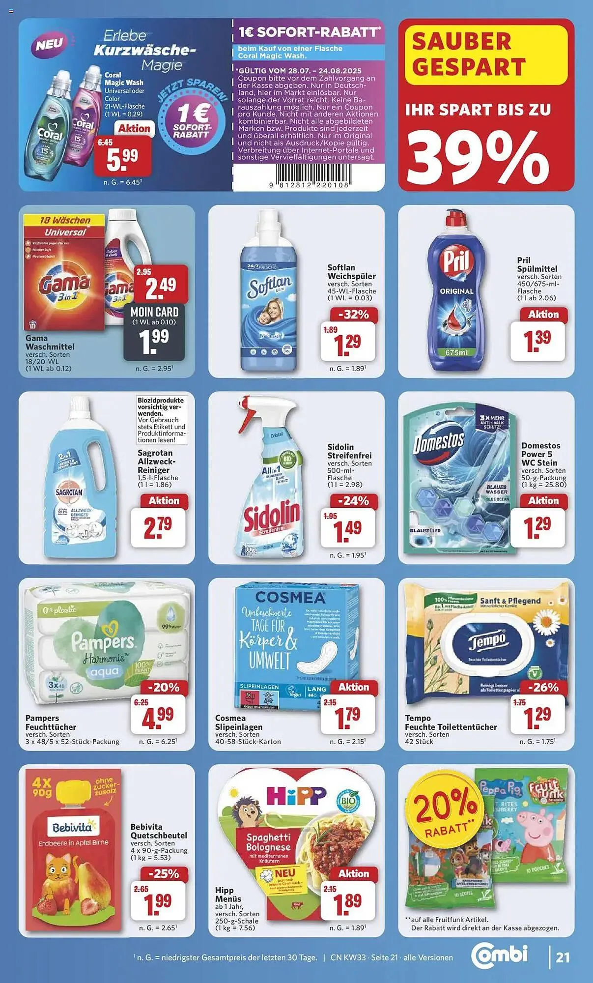 Combi Prospekt von 11. August bis 16. August 2025 - Prospekt seite 25