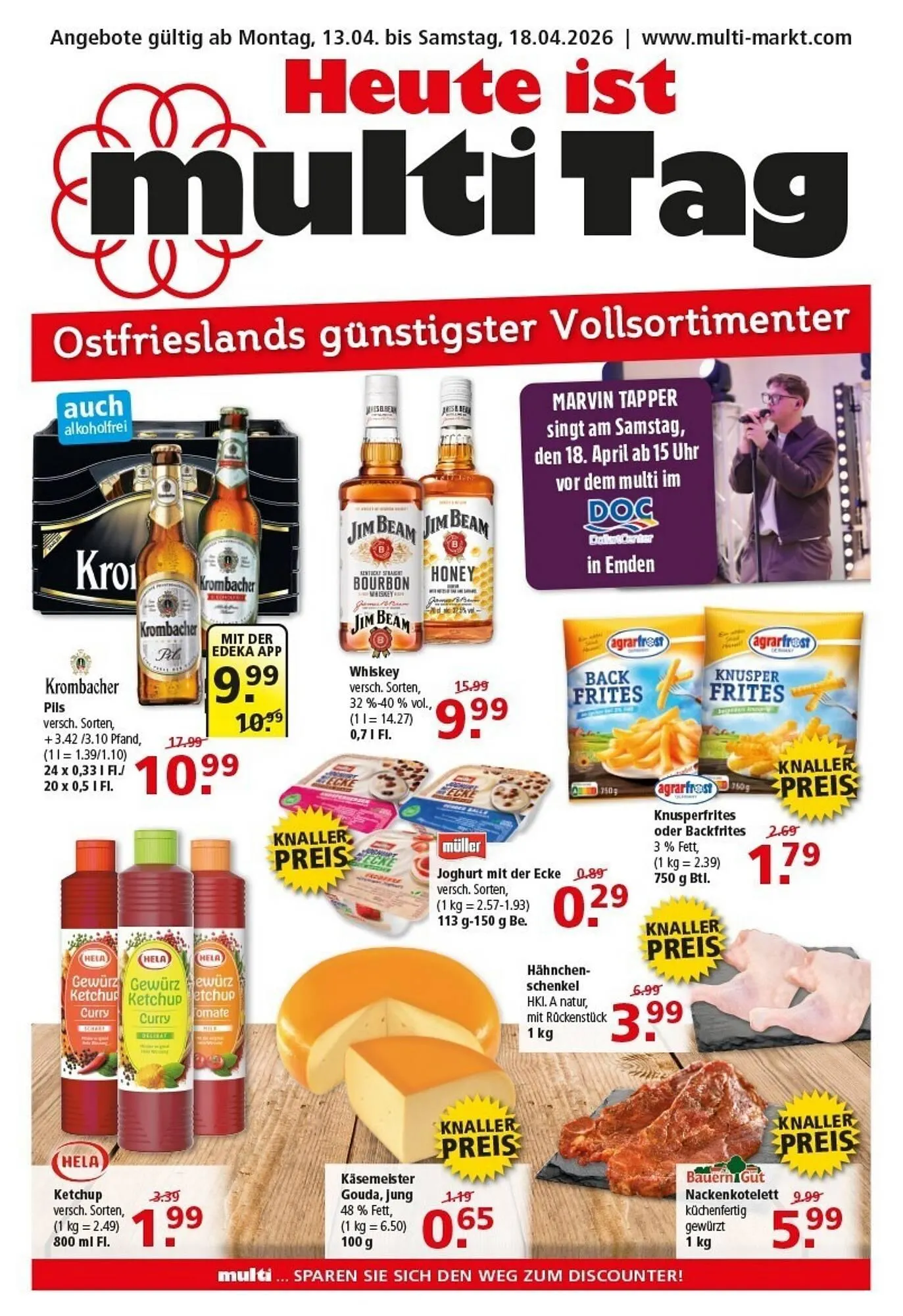 Multi Markt Prospekt von 13. April bis 18. April 2026 - Prospekt seite 1