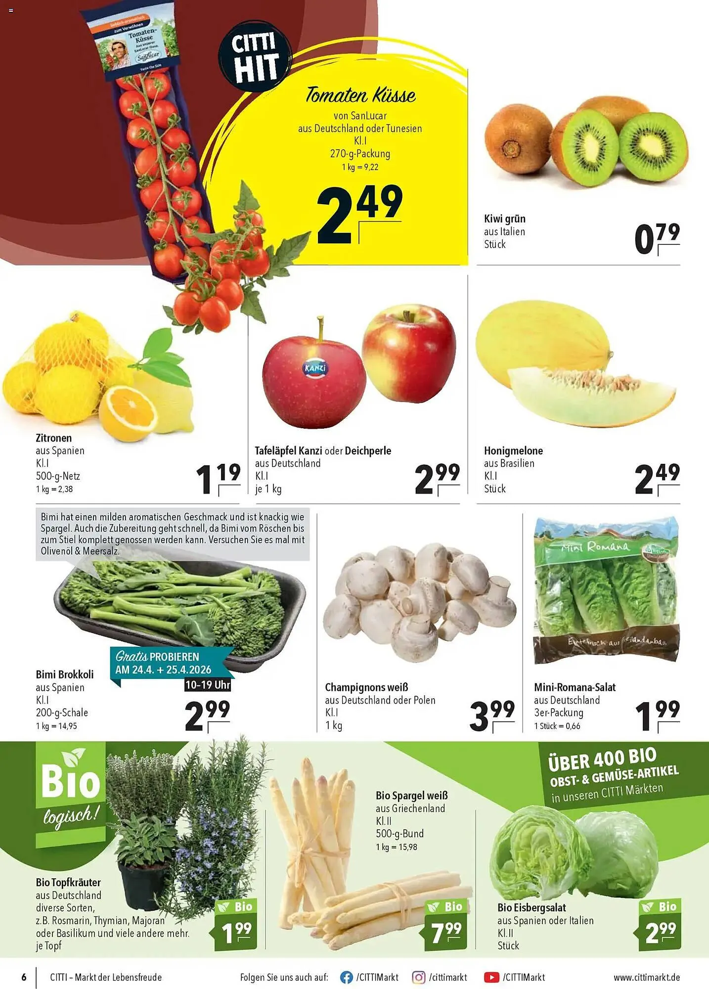 CITTI Markt Prospekt von 22. April bis 28. April 2026 - Prospekt seite 6