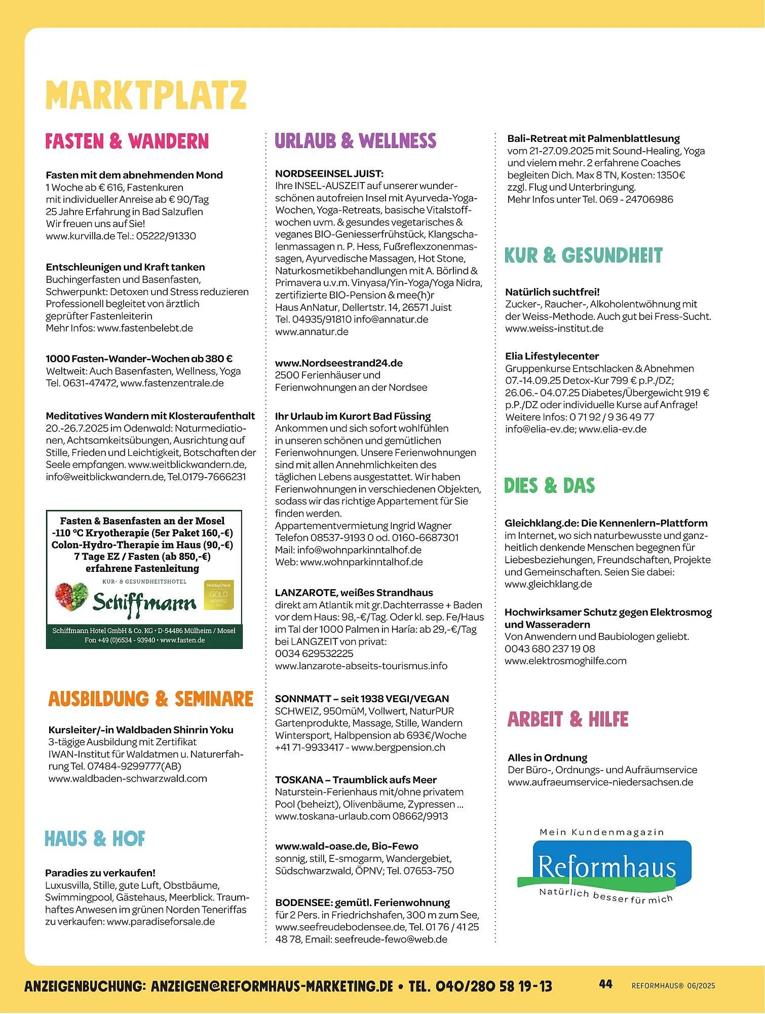 Reformhaus Prospekt von 1. Juni bis 30. Juni 2025 - Prospekt seite 44
