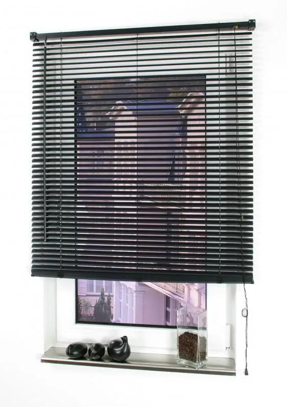 Kunststoff-Jalousie, schwarz, 220 x 110 cm