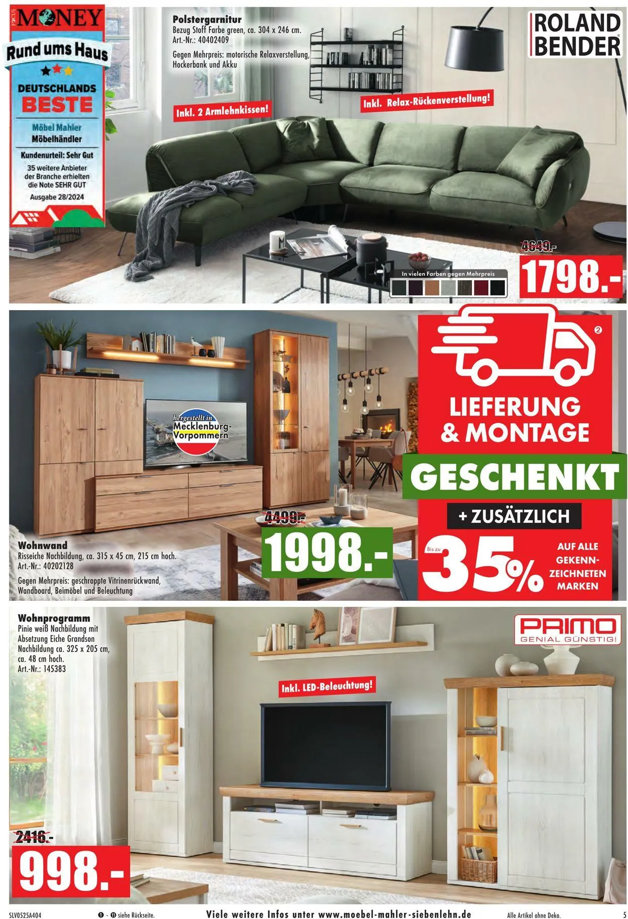 Möbel Mahler Aktueller Prospekt von 19. Mai bis 2. Juni 2025 - Prospekt seite 5