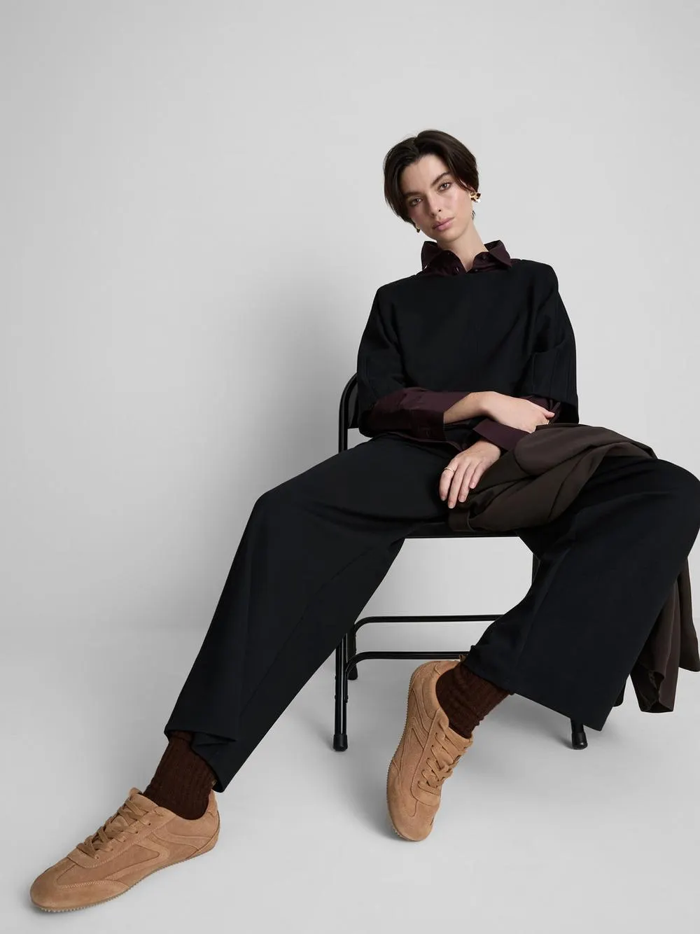 T-Shirt mit geradem Schnitt und U-Boot-Ausschnitt