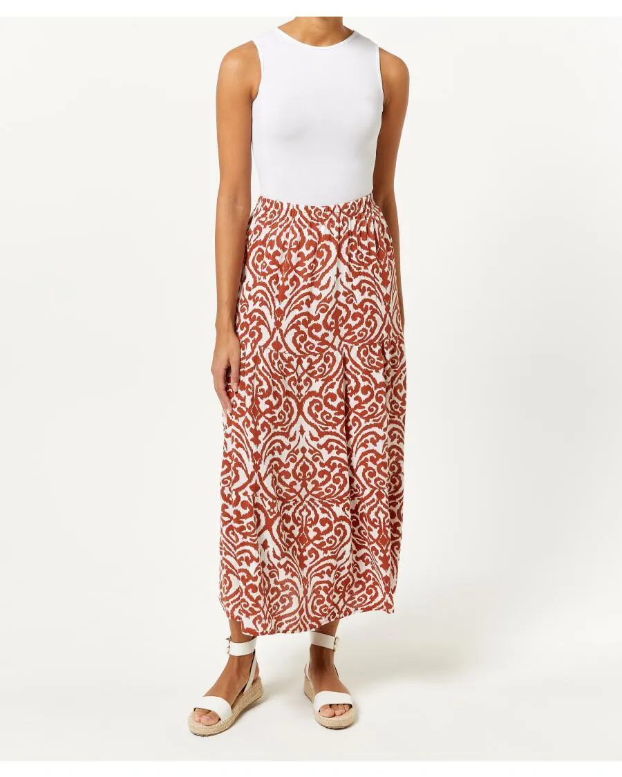 Gemusterter Rock Janina, elastischer Bund