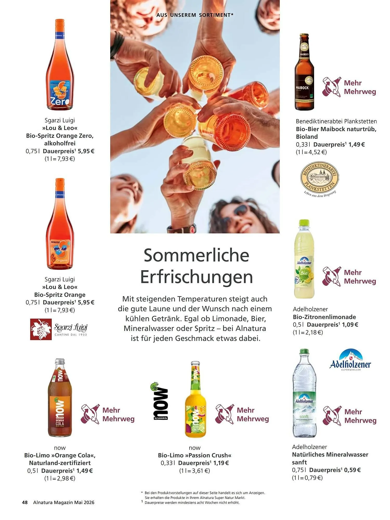 Alnatura Magazin von 1. Mai bis 1. Juni 2026 - Prospekt seite 48