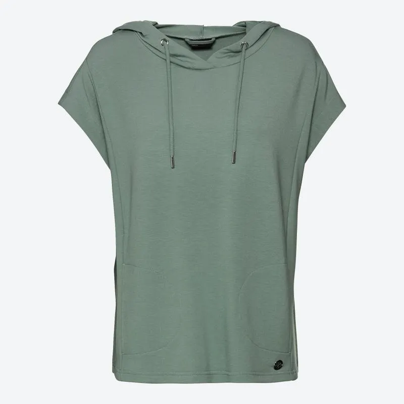 Damen-Ärmelloser-Pullover mit Hoodie