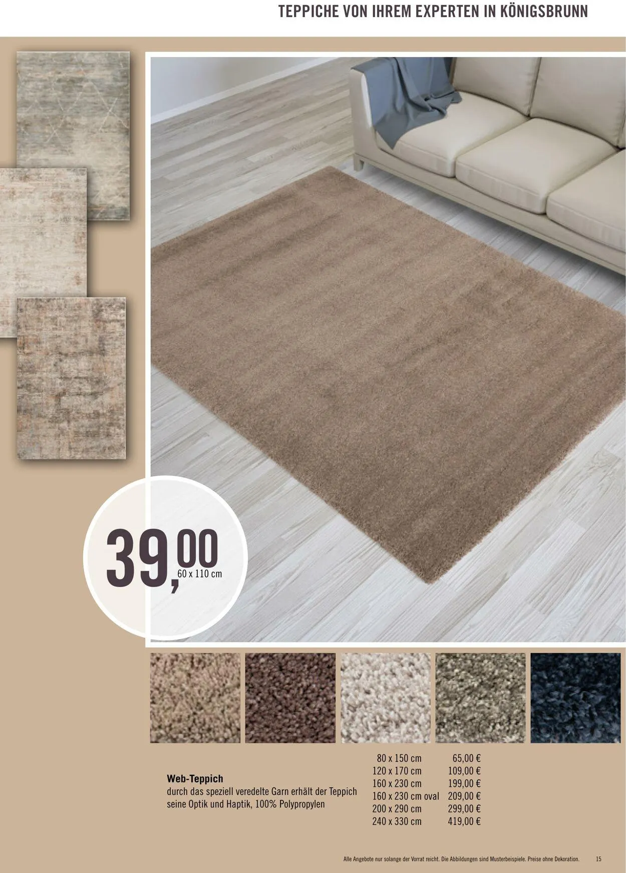 Ihr Teppichfreund Aktueller Prospekt von 27. Mai bis 10. Juni 2025 - Prospekt seite 15