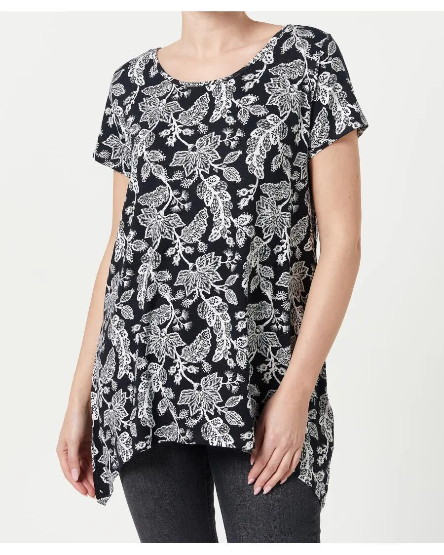 T-Shirt in Zipfeloptik