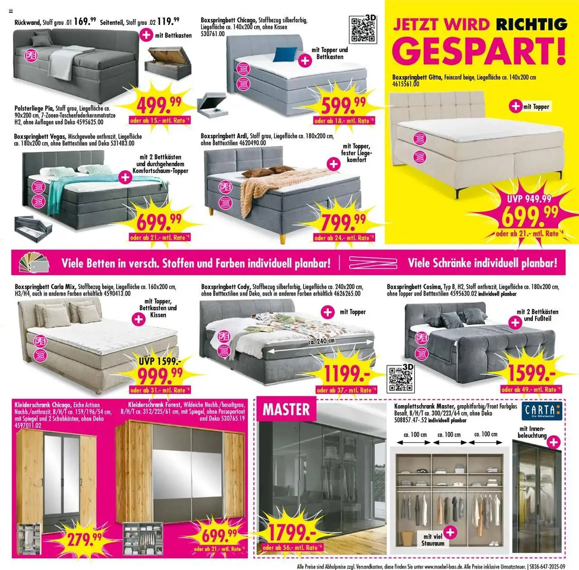 Möbel Boss Prospekt von 30. August bis 5. September 2025 - Prospekt seite 9