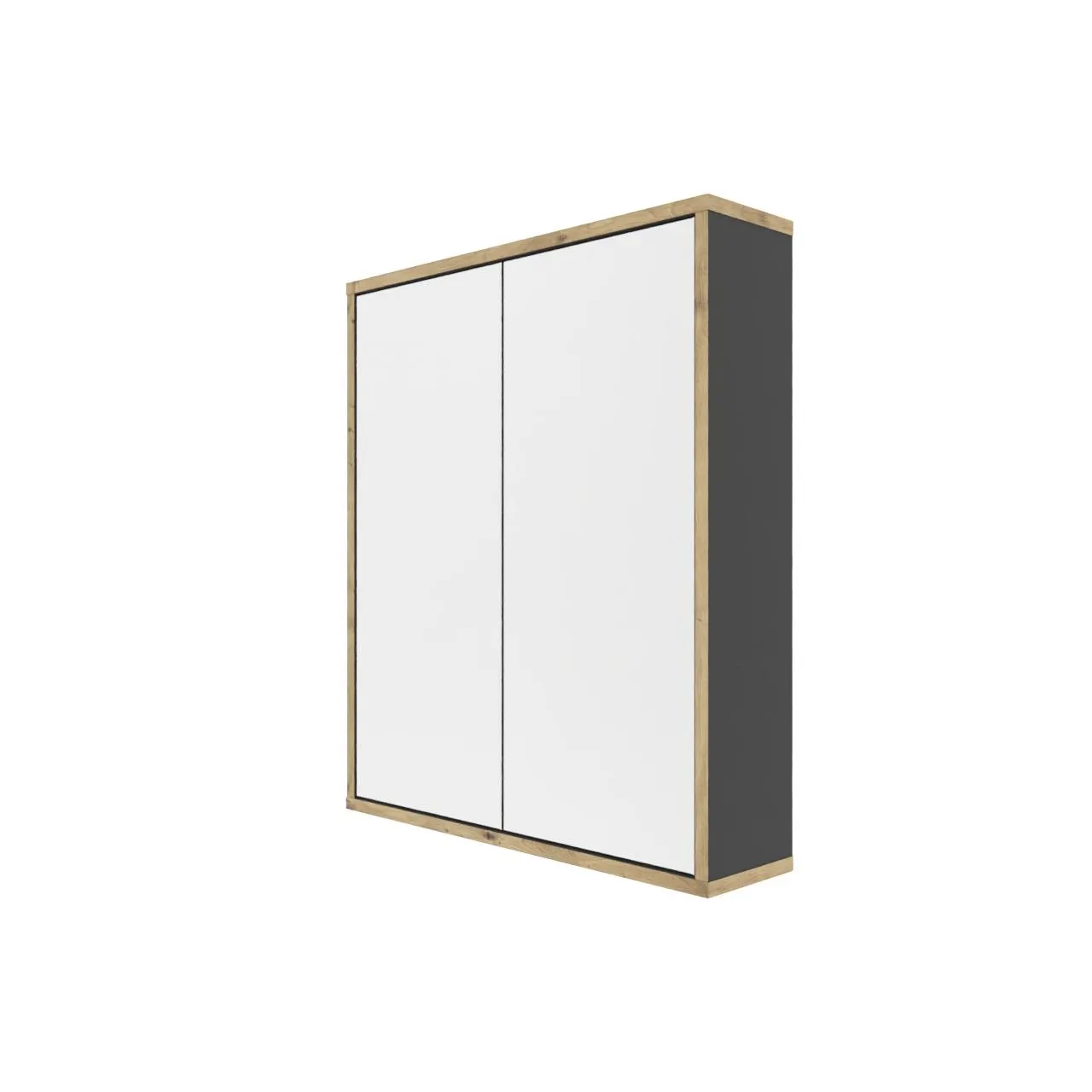 Spiegelschrank MORENA mit 2 Türen, Grau/Eiche