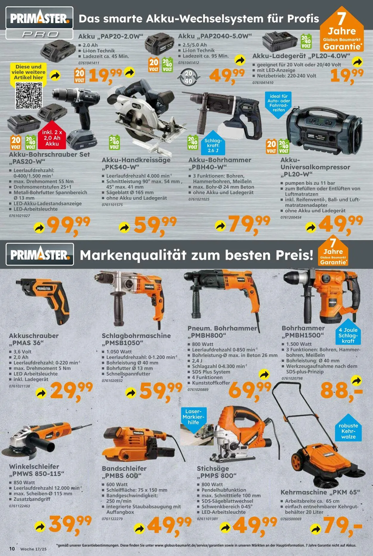 Globus Baumarkt Aktueller Prospekt von 20. April bis 26. April 2025 - Prospekt seite 10