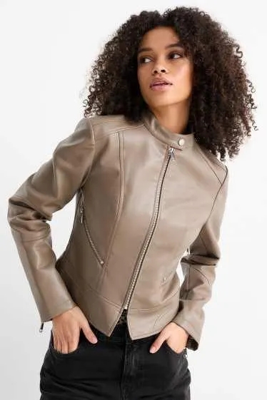 Biker jacket - faux leather