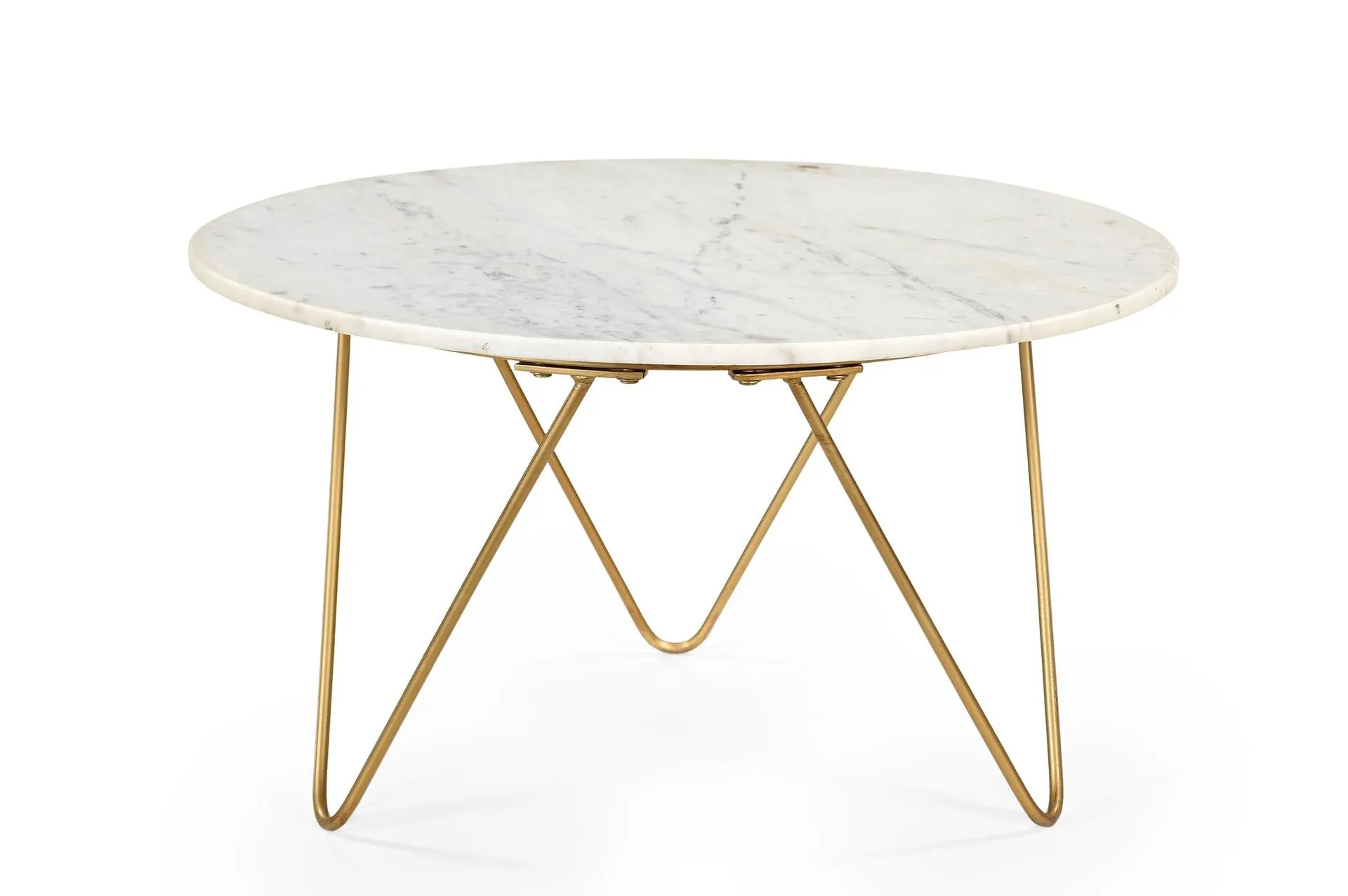 Couchtisch LORENA 70x70 cm Marmor Weiß