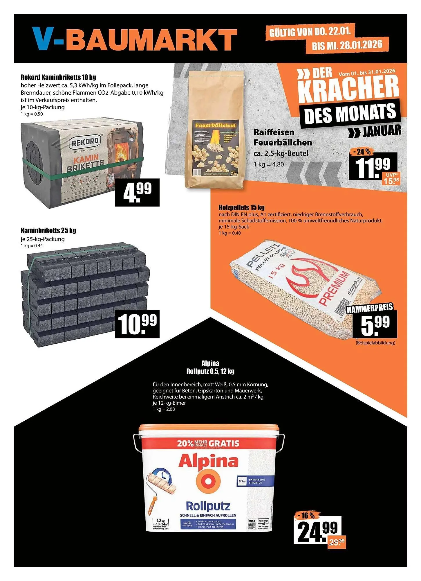 V Baumarkt Prospekt von 22. Januar bis 28. Januar 2026 - Prospekt seite 1
