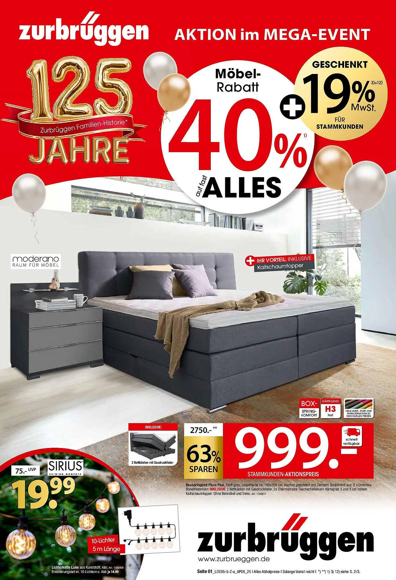 Zurbrüggen Prospekt von 24. Mai bis 7. Juni 2025 - Prospekt seite 1