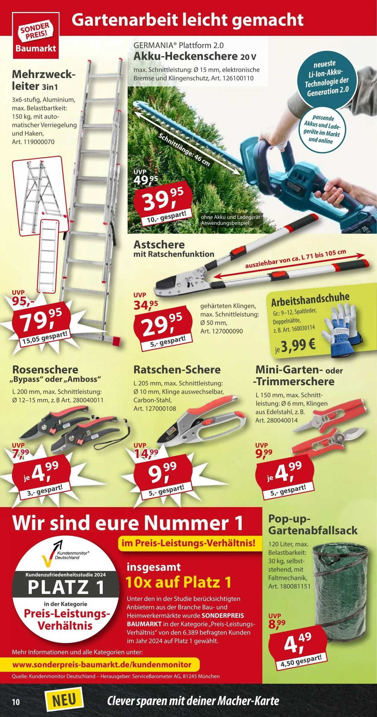 Sonderpreis Baumarkt Aktueller Prospekt von 10. März bis 17. März 2025 - Prospekt seite 10