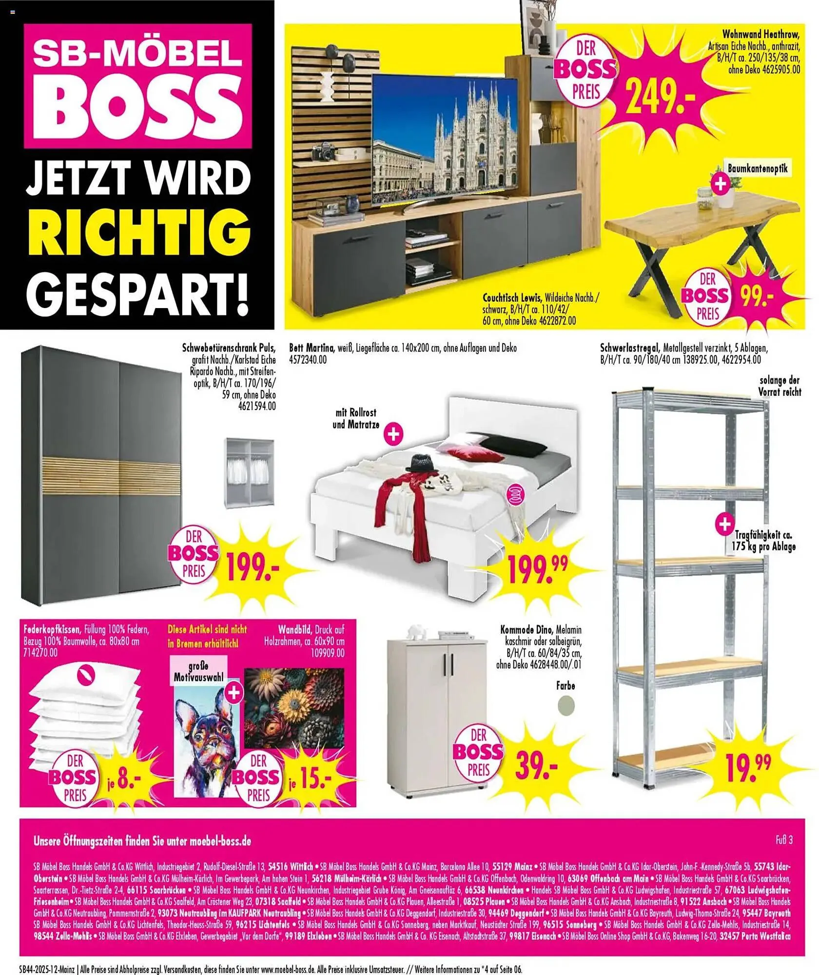 Möbel Boss Prospekt von 25. Oktober bis 31. Oktober 2025 - Prospekt seite 12
